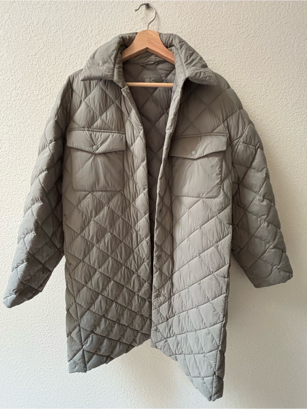 Uniqlo Pufftech Quilted Puffer Jacket in Olive